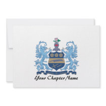 Alpha Xi Delta Crest Color Personalized Announcement