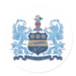 Alpha Xi Delta Crest Color Round Sticker