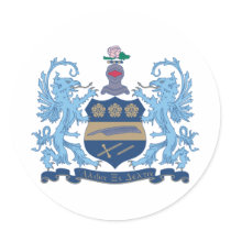 Alpha Xi Delta Crest Color Round Sticker