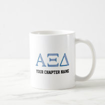 Alpha Xi Delta Letters mugs