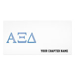 Alpha Xi Delta Letters Customized Photo Card