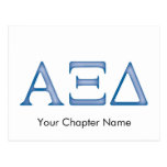 Alpha Xi Delta Letters Post Card