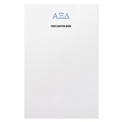 Alpha Xi Delta Letters Stationery Design by AlphaXiDelta