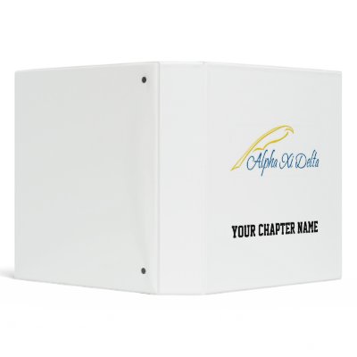 Alpha Xi Delta with Quill 3 Ring Binder by AlphaXiDelta