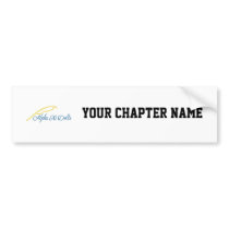 Alpha Xi Delta with Quill Bumper Sticker