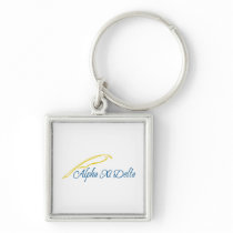 Alpha Xi Delta with Quill Key Chains