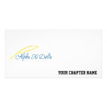 Alpha Xi Delta with Quill Photo Card Template