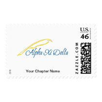 Alpha Xi Delta with Quill Postage