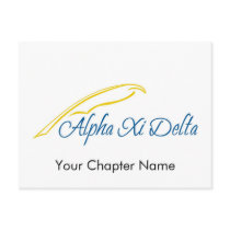 Alpha Xi Delta with Quill Postcard