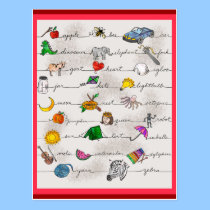 Alphabet A-Z postcards