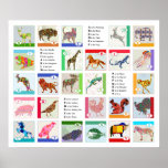 Alphabet Animal Poster posters