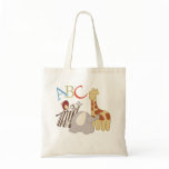 Alphabet Animals Tote Bag with ABC Letters