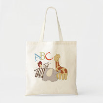 Alphabet Animals Tote Bag with ABC Letters