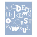 alphabet (blue) posters