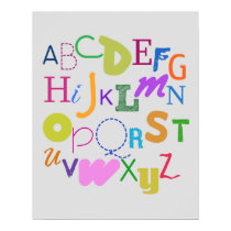 alphabet (bold) posters by foxandhoneyau alphabet (bold) posters