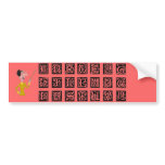 Alphabet  Bumper Sticker