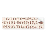 Alphabet  Bumper Sticker