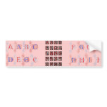 Alphabet Bumper Sticker