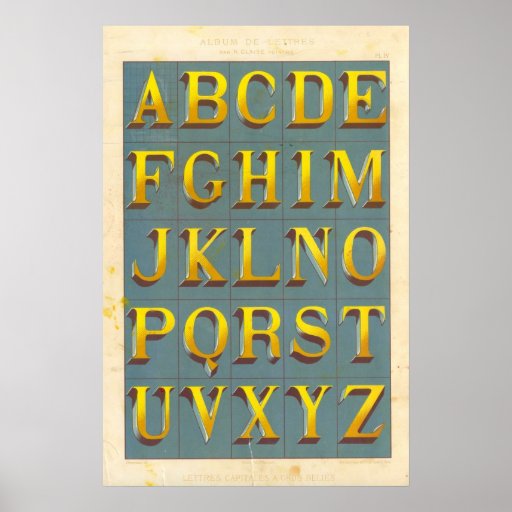 Alphabet (Capital letters) Poster | Zazzle