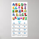 alphabet  cartoon wall calendar 2012 FROM 14.95 posters