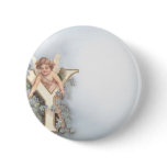 Alphabet Cherub Button