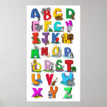 alphabet (from 14.95) cartoon wall chart poster