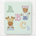 Alphabet Fun Teddy Bears mousepads