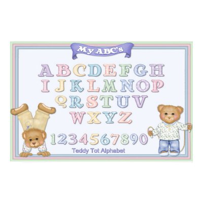 Alphabet Fun Teddy Bears Poster by Spice