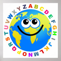 Alphabet Globe Posters