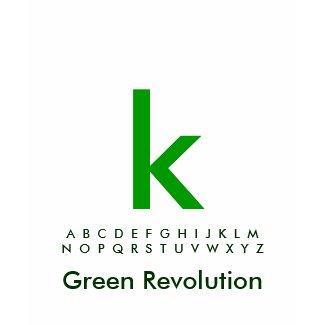 Alphabet Green K shirt