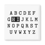 Alphabet Hi magnets