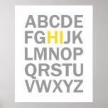 Alphabet HI print or poster