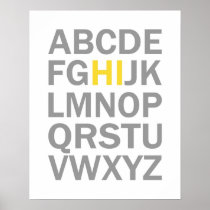 Alphabet HI print or poster