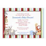 Alphabet Jungle Soup 5x7 Baby Shower Invitation