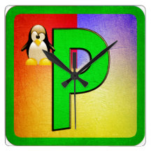 Alphabet Letter P Wall Clock