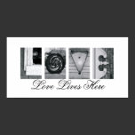 Alphabet Letter Photography Love Lives Here 10x20 posters