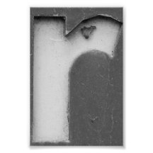 Alphabet Letter Photography R8 Black and White 4x6