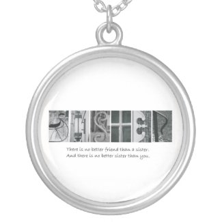 Alphabet Letter Photography Sister Necklace necklace