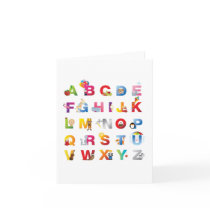 alphabet note card