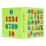 alphabet numbers binder