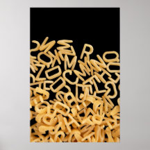 alphabet pasta poster