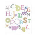 alphabet (pastels) posters