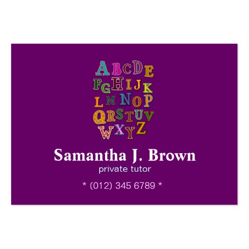 Alphabet Patches Business Card (front side)