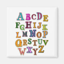 Alphabet Patches Fridge Magnet
