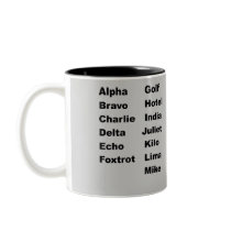 Alphabet Phonetic Aviation Mug