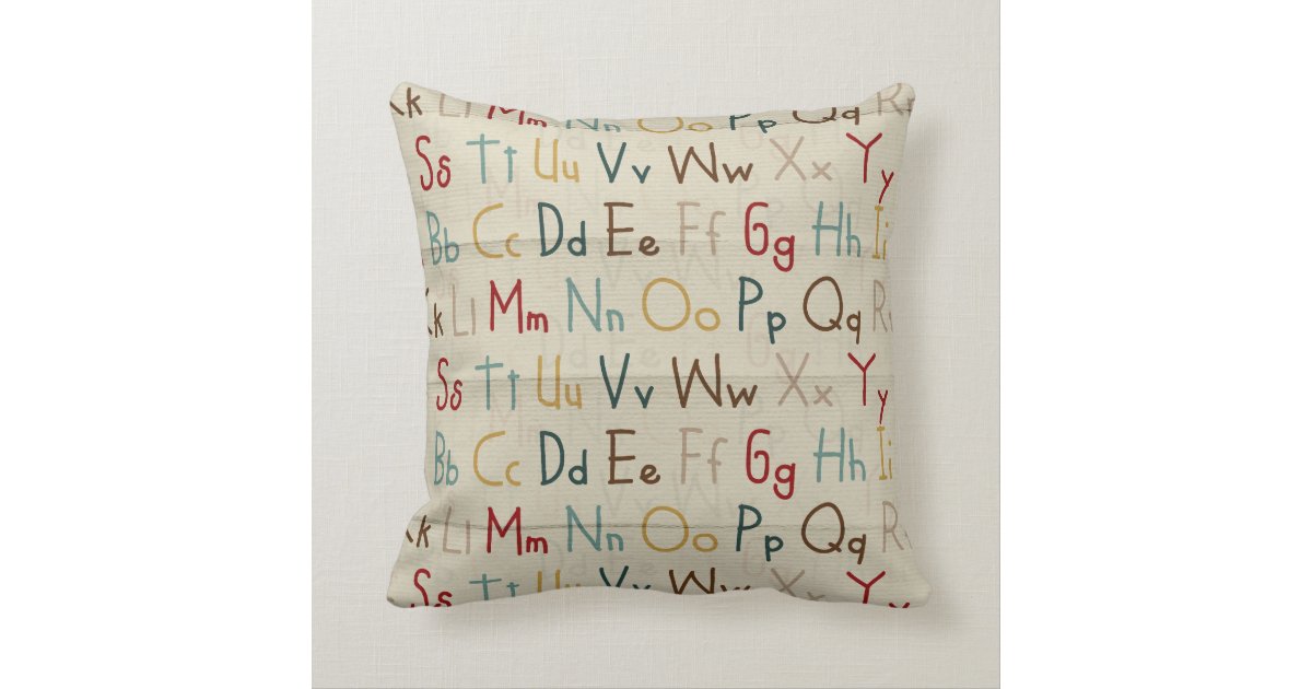 Alphabet Pillow Zazzle