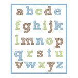 Alphabet Poster for Boy's Nursery