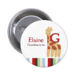 Alphabet Soup (Giraffe) NAME TAG Custom Button