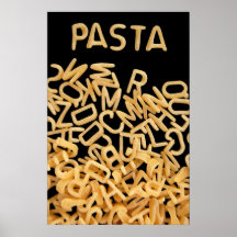 Alphabet soup pasta poster