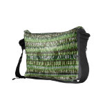Alphabet Text Code Army Green Stripe Bag Courier Bags